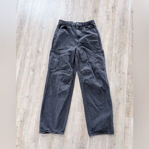 Tinseltown Black Wide Leg Cargo Jeans